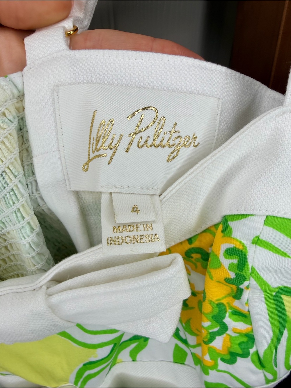 Lilly Pulitzer Cheri Dress Limoncello Sunbelievable Triple Bow Sundress Size 4 - Picture 10 of 10